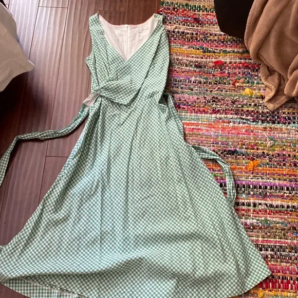 chinese dress ladies Carmen Linen Short Dress-Bright Blue, Elaborate Terrace